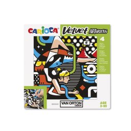 Planse din catifea Van Orton pentru colorat Carioca Velvet, street