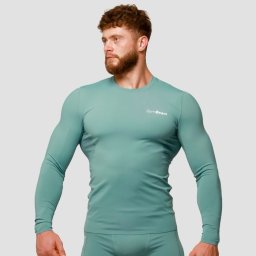 GymBeam Tricou de compresie cu mânecă lungă Mid Blue XL