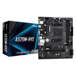 Placa de baza ASROCK A520M-HVS, AMD A520, Socket AM4, mATX