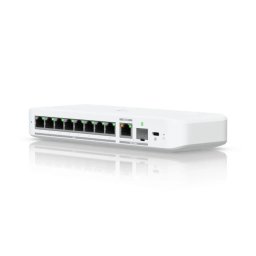 Switch UBIQUITI 8-port 2.5 GbE PoE++, 10 GbE PoE+++, White