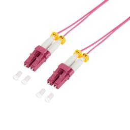 PATCH CORD Fibra Optica LOGILINK OM4 50/125, multimode, LC/UPC-LC/UPC, LSZH, 1 m, super-slim, violet, "FS4LC01" (timbru verde 0.08 lei)