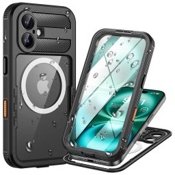 Husa Husa pentru iPhone 16 - ShellBox Waterproof IP68 Case - Black