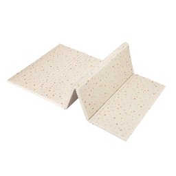 Covoras educativ, Lionelo, Zora, Din spuma XPE non-toxica, Cu doua fete, Suprafata antiderapanta, Dimensiune mare, 180x200 cm, Grosime 1.5 cm, Pliabil, Include geanta pentru transport, Bej
