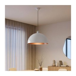 Brilagi - Lustră LED suspendată pe cablu METALO 1xE27/40W/230V diam. 40 cm alb/cupru