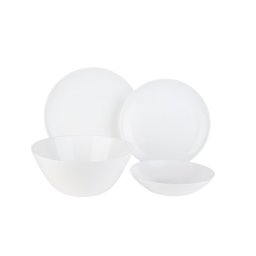 Set de Masa Myria MC4044 Sticla Opal 19 Piese Alb