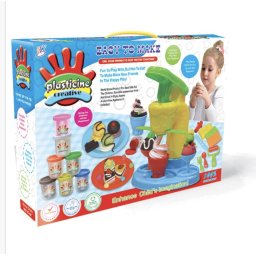 Set Plastilina cu Aparat, 6 borcanele Junior Icecream cu Accesorii