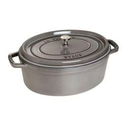Staub Oval Cocotte, 29cm cast iron, graphite grey