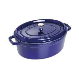 Staub Oval Cocotte, 31cm cast iron, dark blue