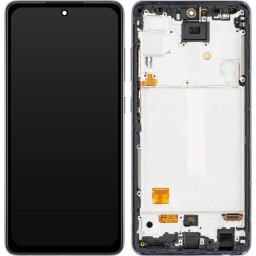 Piese si componente Display cu Touchscreen MP compatibil cu Samsung Galaxy A52 5G A526 / A52 A525, cu Rama, Versiune OLED, Negru