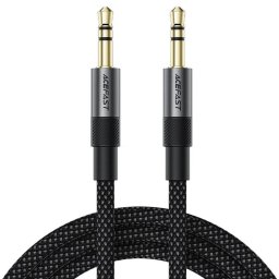 Accesorii Audio Hi-Fi Cablu Audio, 2x mini Jack 3.5mm, Aluminiu + Nailon, 1m - (J10) - Black