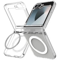 Husa Husă telefon SPIGEN Ultra Hybrid Pro Samsung Galaxy Z Flip7 FE / Flip 6, MagSafe, Wireless pentru Dispozitive compatibile MagSafe – Transparent