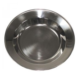 Farfurie inox camping, 25 x 2,5 cm, 220 g MFH