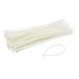 Coliere de plastic 250x3.6 mm, ALB, 100 buc TCP-250-3.6-W