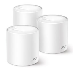 MESH TP-LINK, wireless, router AX3000, pt interior, 3000 Mbps, port LAN, WAN, 2.4 GHz | 5 GHz, antena interna x 2, standard 802.11ax, "Deco X50(3-pack)" (timbru verde 2.00 lei)
