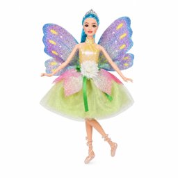 Papusa Emily Fairy Collection 32 cm pentru Copii, Papusa Zana Fashion cu Aripi si Rochie Eleganta, Jucarie pentru Fete cu Design Magic si Accesorii, Papusa de Poveste pentru Joaca si Cadou Copii 3+ Ani, Multicolor