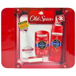 Caseta Cadou, Old Spice, Deodorant Stick 50 ml, Gel Dus si Sampon 250 ml, After Shave 100 ml Captain