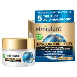 Crema de Noapte, Elmiplant, Hyaluronic Gold, 50 ml