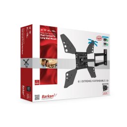 SUPORT de perete BARKAN, pt 1 TV/monitor plat, curbat, diag. max 80 inch, rotatie, inclinare, pivotare, verticala, max 50 kg, "3400LW.W"