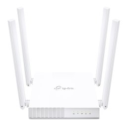 ROUTER TP-LINK wireless 750Mbps, 4 porturi 10/100Mbps, 4 antene externe, Dual Band AC750 "Archer C24" (timbru verde 0.8 lei)