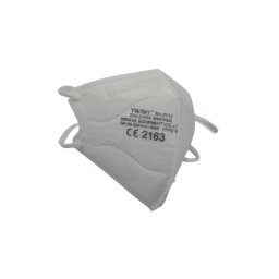 Set 30 bucati Masca de protectie faciala pentru copii, Flippy®️, de unica folosinta, FFP2 CE 2163, 5 straturi, nesterila, ambalaj individual, Copii, Alb