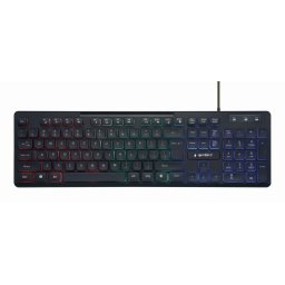 TASTATURA GEMBIRD USB, multimedia 104 taste + 12 taste multimedia, backlight "Rainbow", black "KB-UML-02" (timbru verde 0.8 lei)