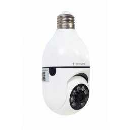 CAMERA IP GEMBIRD, pt. interior, CMOS 2 Mpx, lentile 3.6mm, wi-fi, rezolutie FullHD 1920x1080, video H.264 AVI, microfon, rotatie 355 gr, inclinare 120 gr, carcasa plastic, slot microSD card, Tuya, E27 socket, (timbru verde 0.8 lei)