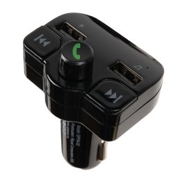 MODULATOR AUTO FM SPACER, Bluetooth 5.0, 2xUSB max. 5V/3.1A, 12V-24V, max. 10-15m, mic max. 0-1m, format MP3/WMA, 206 canale 87.5-108Mhz, USB disk, microSD, answer/hang up/redial, protectie circuit, black, "SPFM-02""43502141"(timbru verde 0.18 lei)