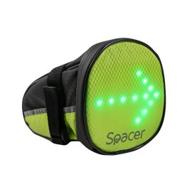 GEANTA reflectorizanta SPACER pentru Bicicleta, cu semnalizare LED prin telecomanda si de montat la sa, "SPBB-LEDSign" (timbru verde 0.18 lei)