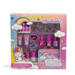 MARTINELIA LITTLE UNICORN SET LUCIU DE BUZE SI LAC DE UNGHII CU CUTIE METALICA