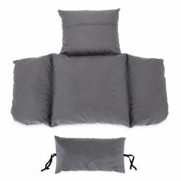 Perna pentru fotoliu suspendat tip cuib, detasabila cu fermoar, lavabila, poliester 165 g, gri
