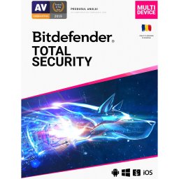 LICENTA Bitdefender Total Security, 10 utilizatori, 1 an pt. PC, Mac, Smartphone, Tableta, retail "TS03ZZCSN1210BEN"- valabile doar pe teritoriul Romaniei