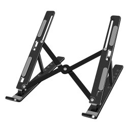 Suport pentru Laptop, Flippy, Suport Portabil Pliabil, Universal Reglabil Suspendat pentru Tableta, din Aliaj si ABS, 100-160 mm, 26 x 19 x 16 cm, Negru