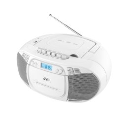 Radio cu casetofon si player CD JVC RC-E451W, 2 x 1.6 W RMS, FM, Bluetooth, USB, MP3, AUX IN, alb