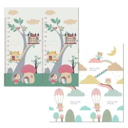 Covoras pentru Copii, Flippy, cu 2 Fete, Model Ursulet/Catelusi, din XPE+PE, Impermeabil, Antiderapant, Protectie Termica, +3 Luni, Pliabil, 180 x 200 x 1.5 cm, Multicolor