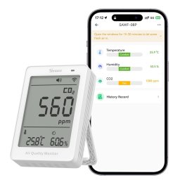 Sonoff AirGuard CO2 SAWF-08P WiFi LCD Aparat de masurare a calitatii aerului