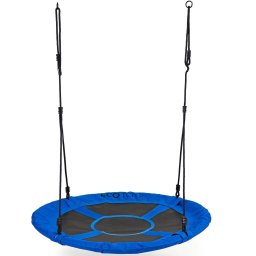 Leagan gradina tip cuib, diametru 100 cm, reglabil pe inaltime, maxim 150 kg, albastru