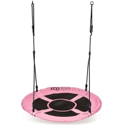 Leagan gradina tip cuib, diametru 100 cm, reglabil pe inaltime, maxim 150 kg, roz