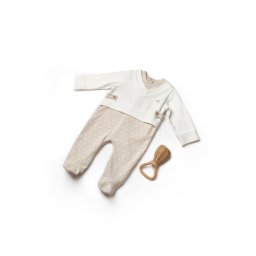 Salopeta eleganta TeddyBear, BabyCosy, 100% bumbac organic (Marime: 6-9 luni)