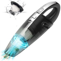 Aspirator auto wireless portabil, 120w, filtru hepa, reincarcabil usb, aspirare uscata si umeda, cu acumulator
