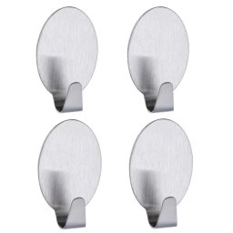 Set 4 carlige ovale argintii Wenko Midget 4378110100