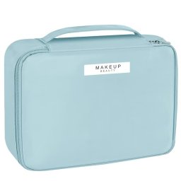 Geanta de Calatorie, Flippy, pentru Cosmetice si Articole de Toaleta, Material Impermeabil, 2 in 1, Portfard Interior Detasabil, 23 x 16 x 8 cm, Albastru