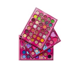 Trusă de Machiaj Kevin&Coco Mean Girl Rose, 97 Culori, Farduri de Pleoape, Iluminator și Blush Cremos, Pigmentare Intensă, Paletă Multifuncțională pentru Ochi și Față, 21 x 15.7 x 2.4 cm, Roz