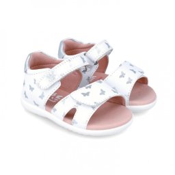 Sandale Primii Pasi pentru Copii Fluturasi Garvalin, blanco (Marime: 22 (13,5-14,1 cm))