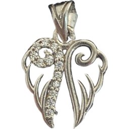 Pandantiv, Jolie Silver, Argint 925, Model 2 Aripi cu Zirconii, 19 x 16 mm, 1.7 g