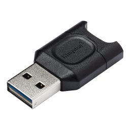 CARD READER extern KINGSTON, interfata USB 3.2 gen 1, citeste/scrie microSDHC/SDXC UHS-II, plastic, negru, "MLPM" (timbru verde 0.03 lei)