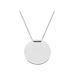 Colier din Argint 925, Jolie Silver, cu Pandantiv Bănuț Rotund, Design Minimalist, Finisaj Lucios, Argintiu