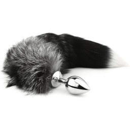 Dildo Fur Tail S Black/White
