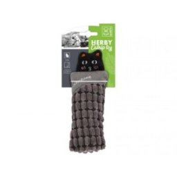 Jucarie din Plus pentru Pisici cu Catnip, Iarba Pisicii, Herby M-Pets, Roz si Gri