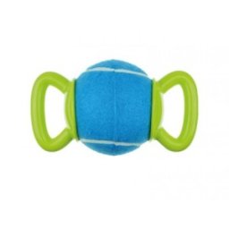 Jucarie pentru Caini Handy Ball M-Pets, Verde & Albastru, 23.5 x 12.7 x 12.7 cm