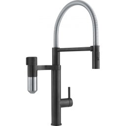 120.0621.313 Baterie bucatarie Franke Vital Semi-Pro, pipa flexibila cu 2 jeturi, sistem filtrare integrat, Matte Black